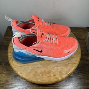 Nike Air Max 270 Shoes Womens Size 11 Bright Crimson Blue CI5856-600 Mesh